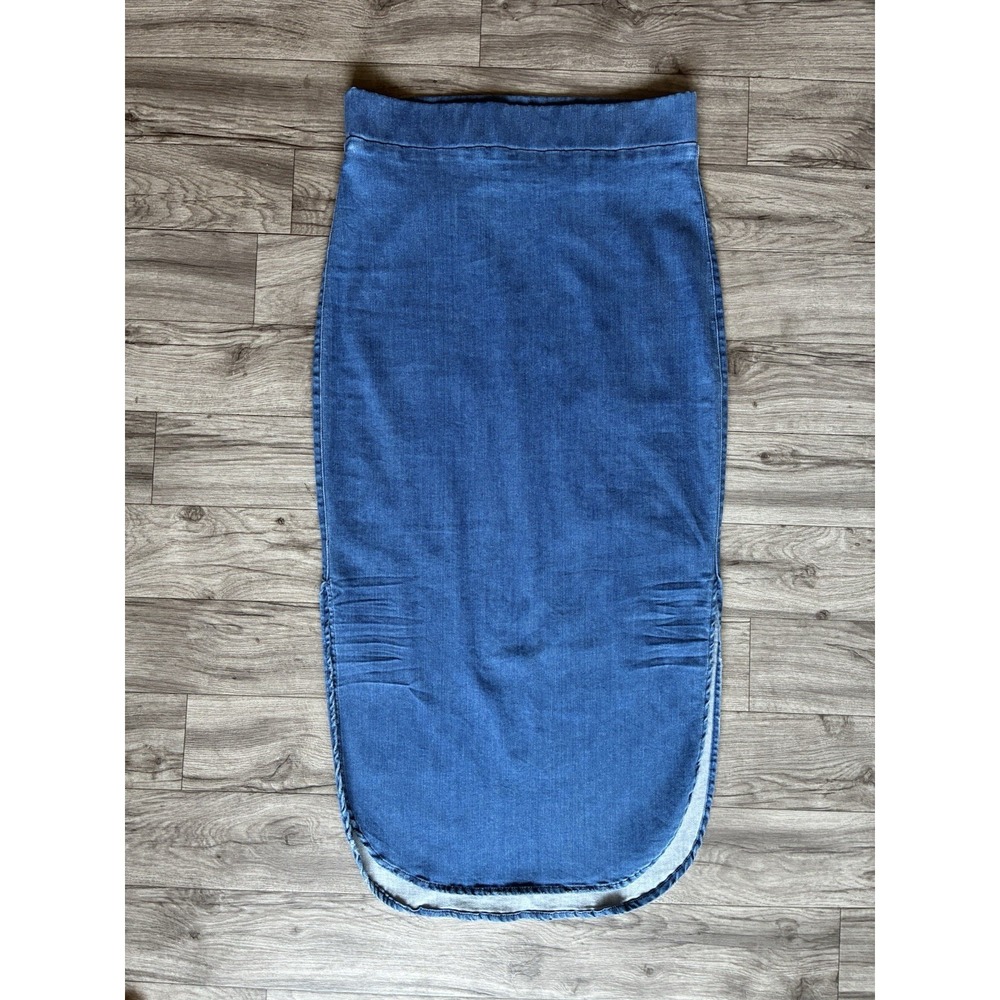 Frank & Eileen Donegal Unforgettable Denim Midi Pencil Skirt Blue Size 8 - Picture 2 of 15